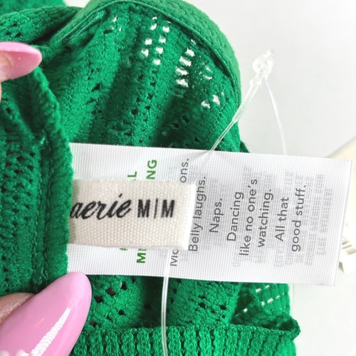 Aerie Cable Lace Longline Bralette Green Alpine Medium Comfort Lounge Cabin NWT - Picture 5 of 7