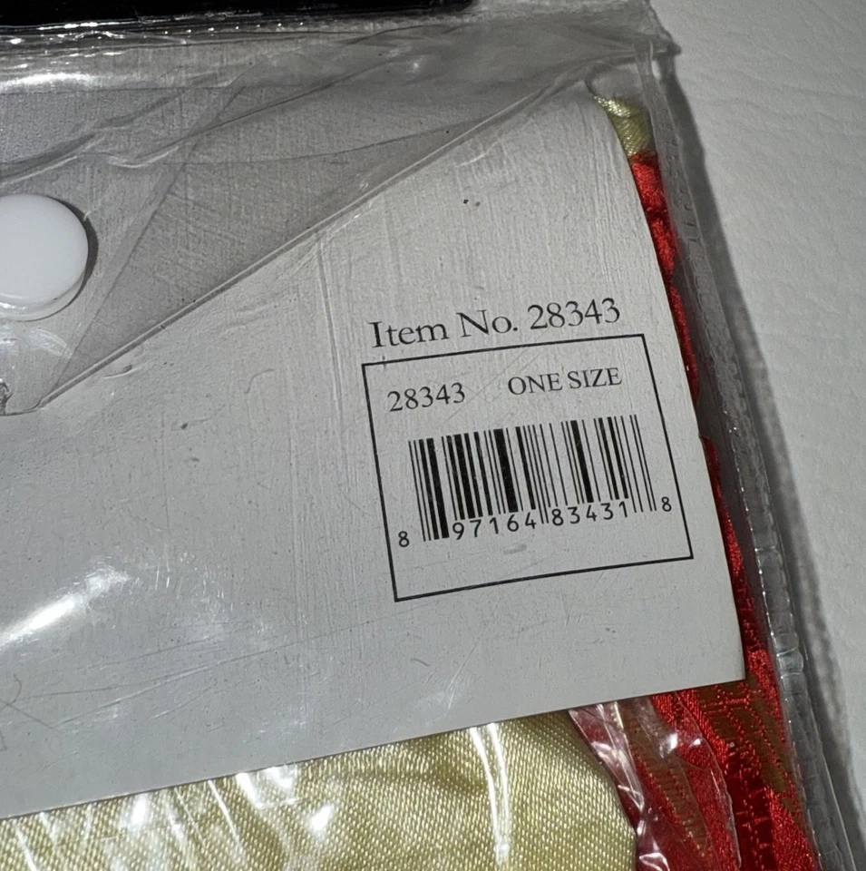 Underwraps Kimono Halloween Costume Cosplay Adult One Size Red Satin Robe NEW - Image 4 of 4