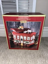 Spode Christmas Tree Train Car with Lid Cookie Jar NIB