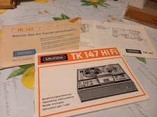Istruzioni Manuale Schema E Circuito per Grundig TK 147 Hi Fi