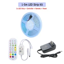 Tuya WiFi COB RGB LED Strip 12V 1m 2m 3m 5m 10m Dimmable Flexible Light + Remote