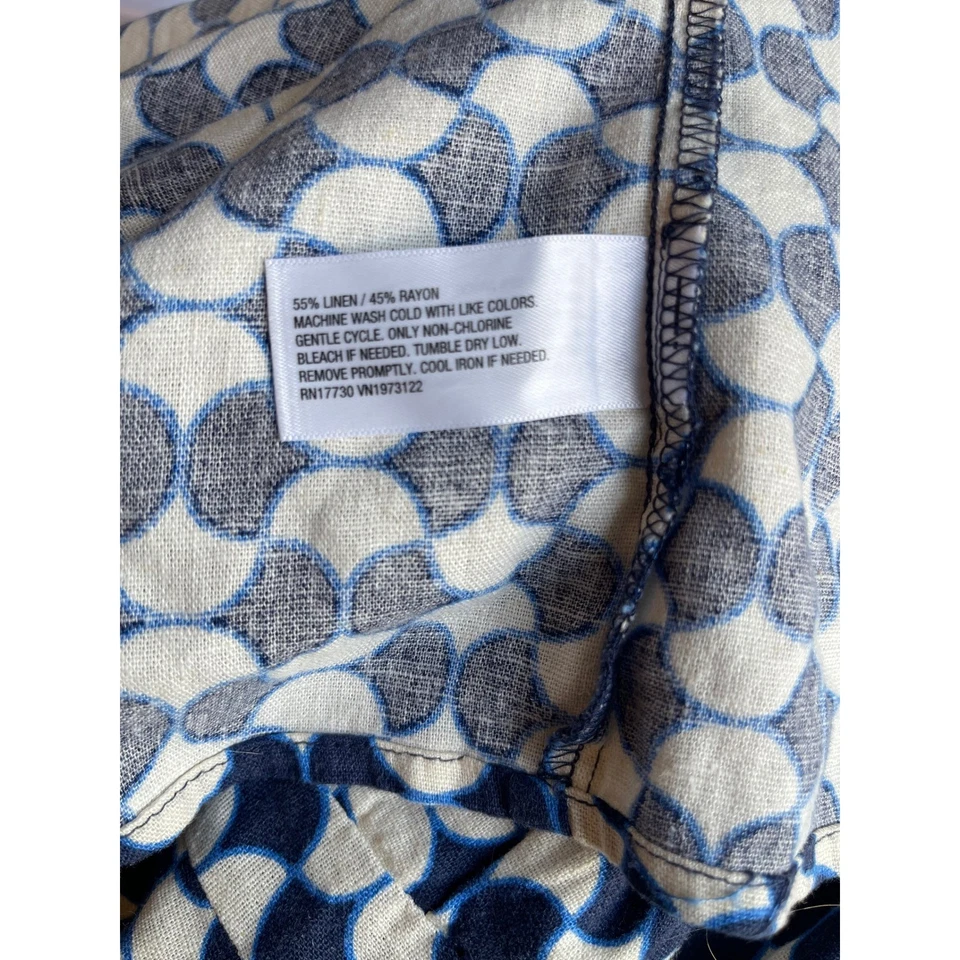 Maxi Vestido Para Mujer Ava & Viv 2X Azul Marino Sin Mangas Cuello Halter Estampado Geométrico Foto 3 de 4