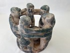 CIRCLE OF FRIENDS MAYAN AZTEC POTTERY CANDLE HOLDER  - 7 1/2" TALL — photo 4