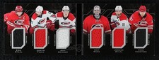 2015-16 UD Black Sixes Relics Booklets Eric Staal Justin Faulk Jeff Skinner 0tw4