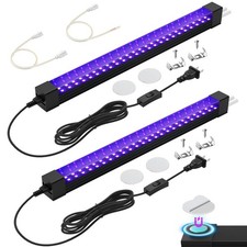 365NM Black Light Bar 15W 1FT, UV Blacklight Strip for Dispaly, Linkable LED ...