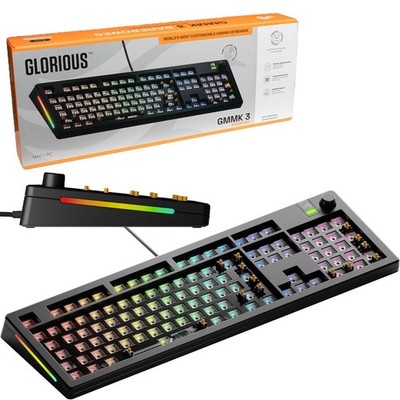 Glorious GMMK 3 Barebone 100 % Custom Gaming-Tastatur   ISO-Layout, schwarz