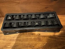 Astro Tools 78214 14pc 1/2" Drive 17-30mm Low Profile Nano Impact Socket Set EUC