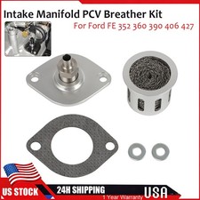 Intake Manifold Pcv Breather Kit Billet Aluminum For Ford Fe 352 360 390 406 427