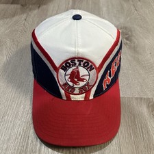 Vtg 90s Boston Red Sox Snapback Hat Cap Twins Enterprise Vortex Wave Big Logo