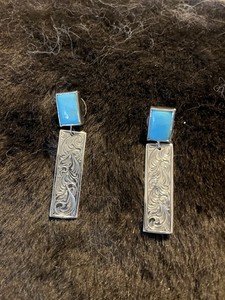Hyosilver High Noon Sterling And Turquoise Earrings