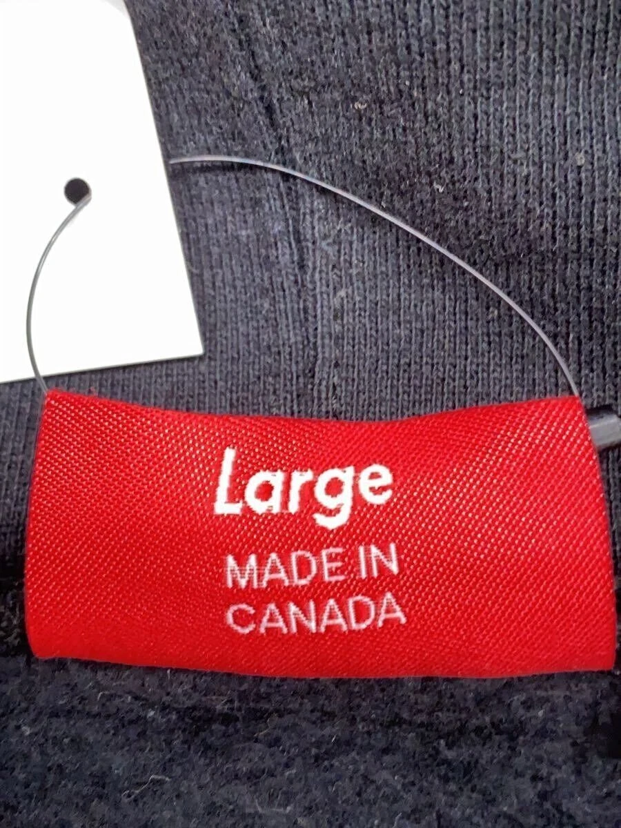 Felpa Supreme con cappuccio L cotone nero usata