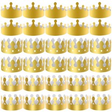 27 Pieces Golden Paper Crown Party Gold Crowns Hats King