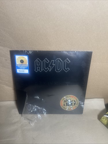 AC/DC - Back in Black - 50th Anniversary Exclusive Gold Vinyl Record LP - Torn