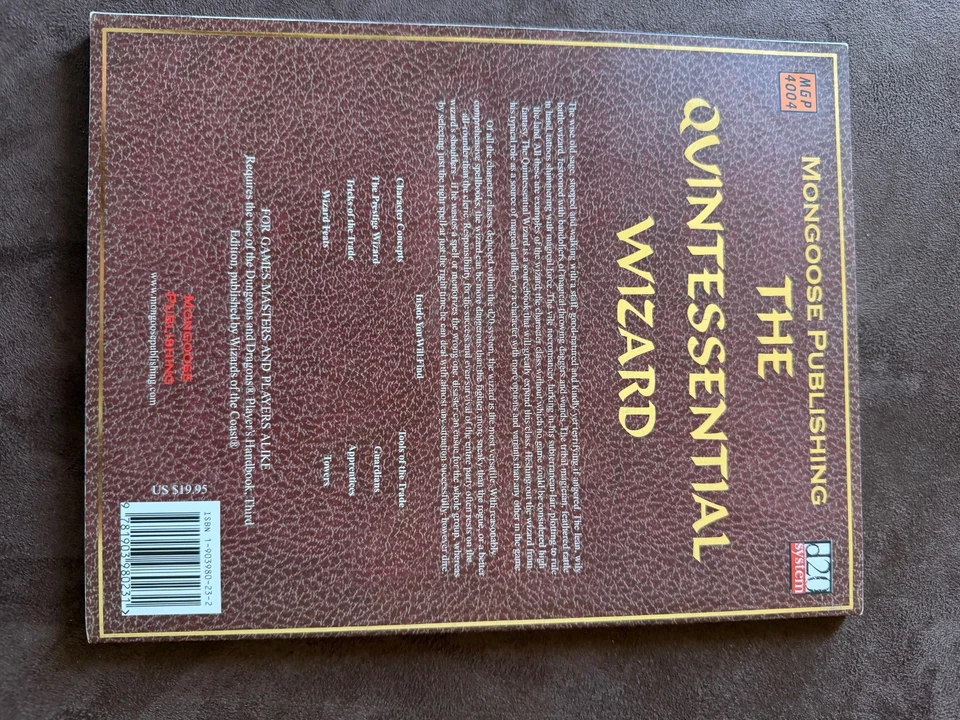 =d20 Dungeons and Dragons 3.5 The Quintessential Wizard Book 4 = Foto 3 de 4