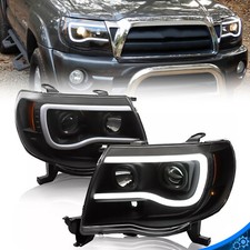For Toyota Tacoma 2005-2007-2009-2010-2011 Pair Black Led Projector Headlights