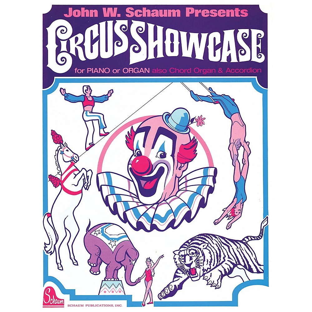 Серия обучающих фортепианных игр SCHAUM Circus Showcase в мягком переплете