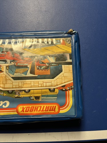 Vintage 1978 Matchbox Car Carry Case Blue For 24 Cars No Trays - Picture 8 of 10