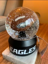 Philadelphia Eagles Logo Football Holiday Snow Globe - Forever Collectibles NWT
