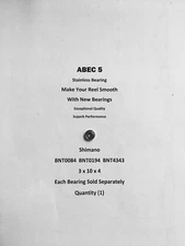 Shimano Curado 200BSF Bantam BNT0084 BNT0194 ABEC5 Stainless Bearing 3x10x4 #01