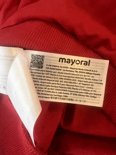 Mayoral Red Dinosaur Letters Sweater Size 9 Long Sleeves - Picture 13 of 17