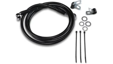NEW DRAG SPECIALTIES 1741-2555 Extended Length Black Vinyl Brake Line Kit -Front
