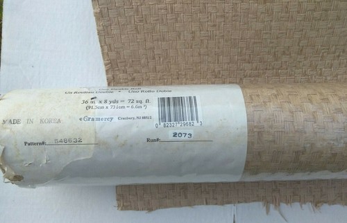 Gramercy Handcrafted Textile Wall Covering Texture Basket Weave Style - Natural - Picture 4 of 6