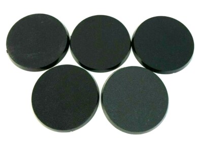 Lot Of 5 50mm Round Bases For Warhammer 40k & AoS Games Workshop Centurion Bits