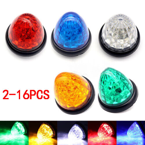 2-16PCS Round Beehive LED Marker Light Clearance Truck Trailer showing lights - Bild 1 von 17