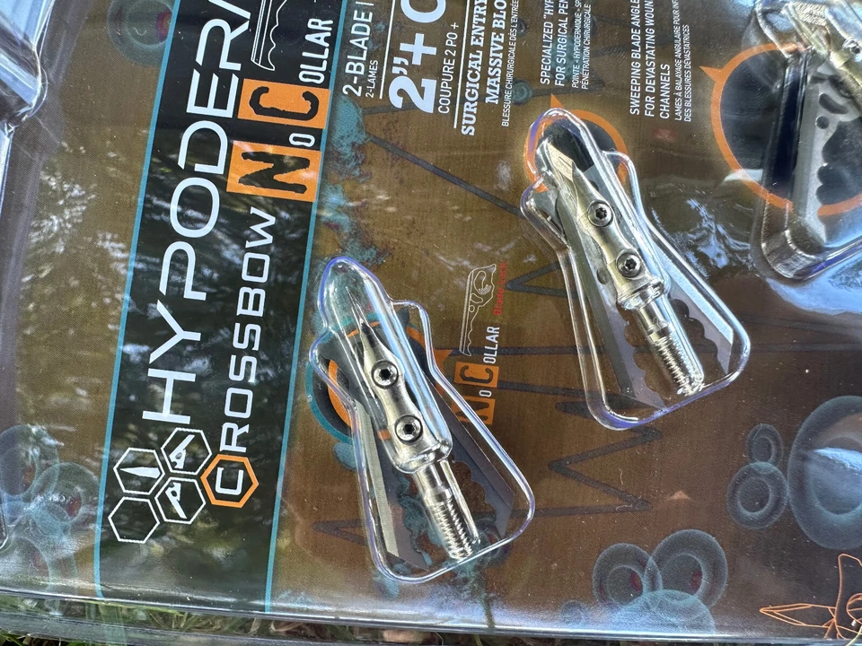 4 pacotes Rage Crossbow hipodérmico NC sem colarinho mecânico cabeças largas 100 grãos - Imagem 3 de 4