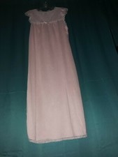 Vintage Katz Women's Lingerie Sheer Gown Sleeveless Lace Edge Size M Made in USA