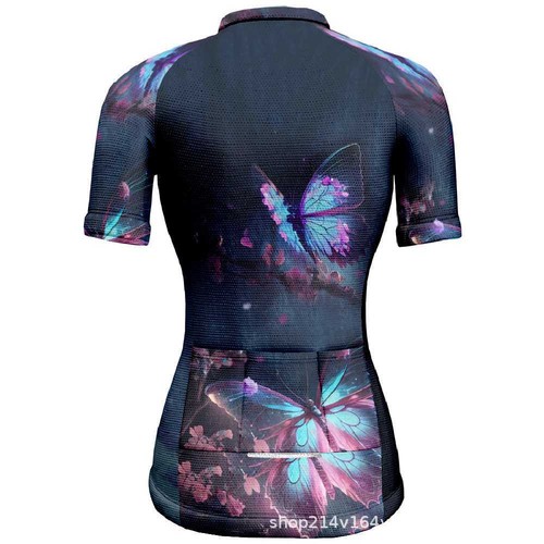 Butterfly Cycling Jersey Women's Short Sleeve Cycle Jersey Bike Bicycle Shirt - Picture 37 of 45