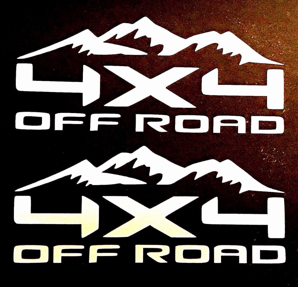 2 NUEVAS CALCOMANÍAS 4X4 TODOTERRENO MONTAÑA PEGATINA Se Adapta a Ford Chevy Dodge Toyota GMC Foto 4 de 4