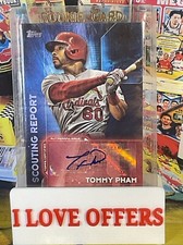 2016 TOPPS UPDATE SCOUTING REPORT TOMMY PHAM AUTOGRAPH ROOKIE RARE C STORE NAME