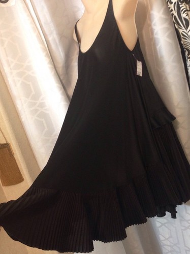 Stella McCartney Dress Black Tank Full Cut Ruffles Size 36 - 第 9/11 張圖片