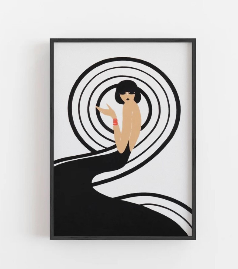 Retro Fashion Print, Vintage Fashion Poster, Fashion Model Print