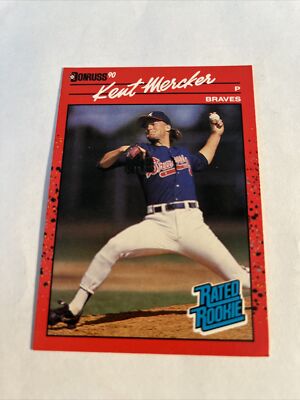 1990 Donruss Kent Mercker RC Rookie #31 Atlanta Braves Otterbein University