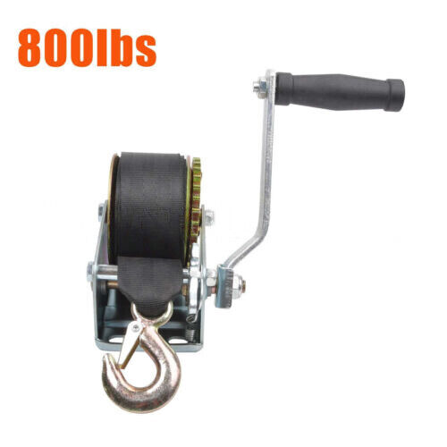 Hand Winch Heavy Duty Hand Crank 800 lbs 6M Polyester Strap for Boat / Trailer - Picture 15 of 16