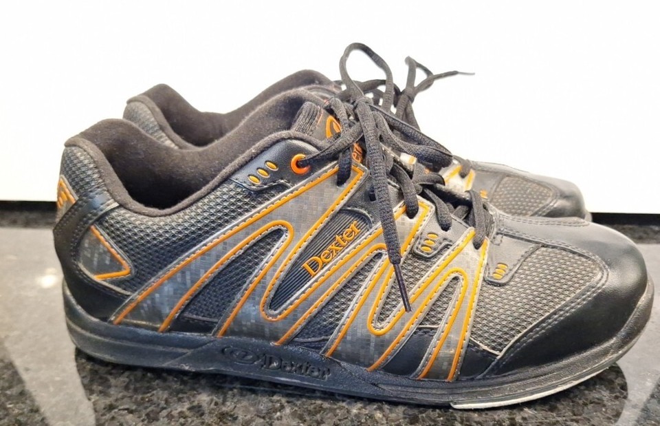 Dexter Bowling Shoes Black/Orange Zig Zag Mens Bowling Shoes Size 10 eBay
