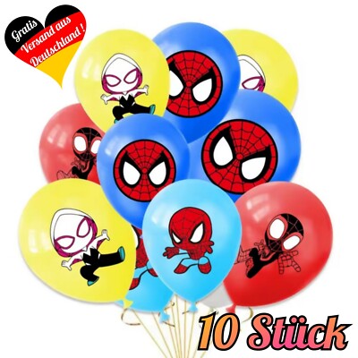 10 Spiderman + Gwen Stacy Ballons   Kinder Geburtstag Deko Motto Party Ballons