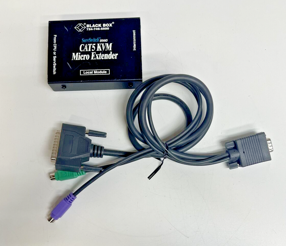 Black Box 724-746-5500 ServSwitch CAT5 KVM Micro Extender WITH