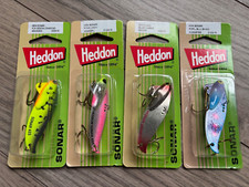 Lot of 4 NEW Heddon Sonar 1/2oz Firetiger Pink Lady Silver Red Purple Blue 433