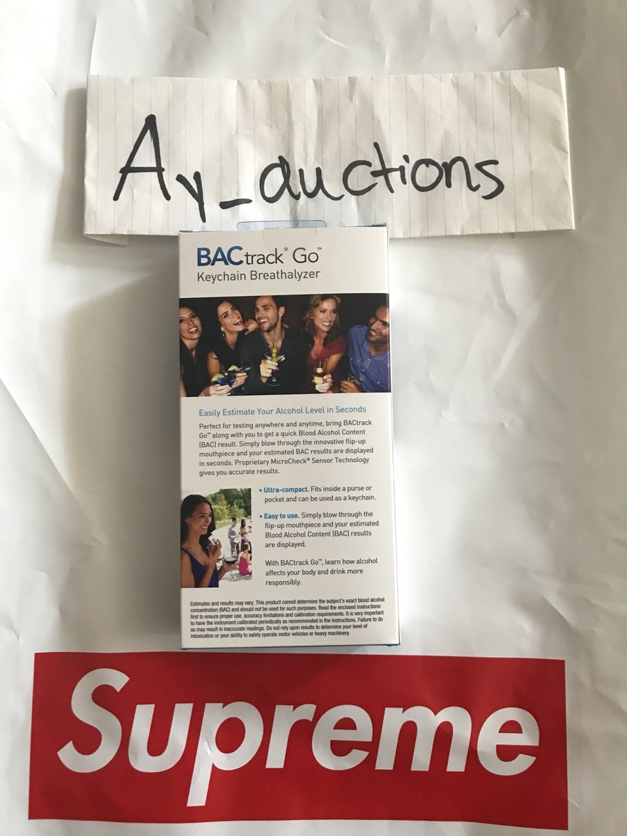 Supreme BACtrack Go Keychain White Breathalyzer Authentic *in Hand