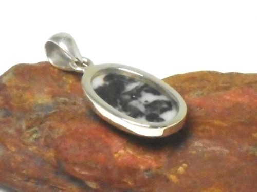 Zebra JASPER Sterling Silver 925 Gemstone PENDANT - Gift Boxed - Imagen 5 de 5