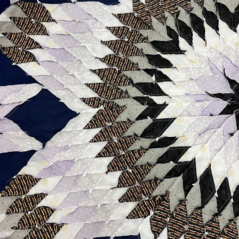 Texas Lone Star Handmade Machine Pieced Cotton Queen Patchwork quilt