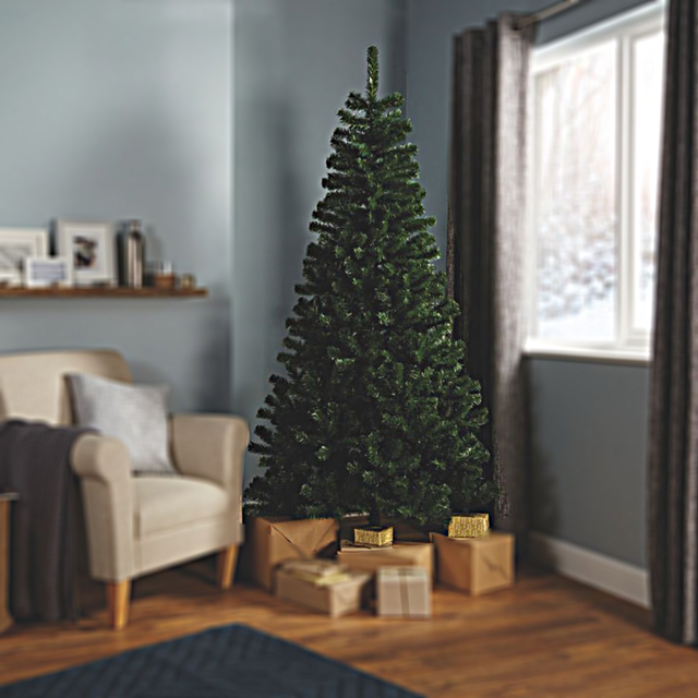 5ft Unlit Christmas Tree Artificial Hooked Woodland Pine Indoor