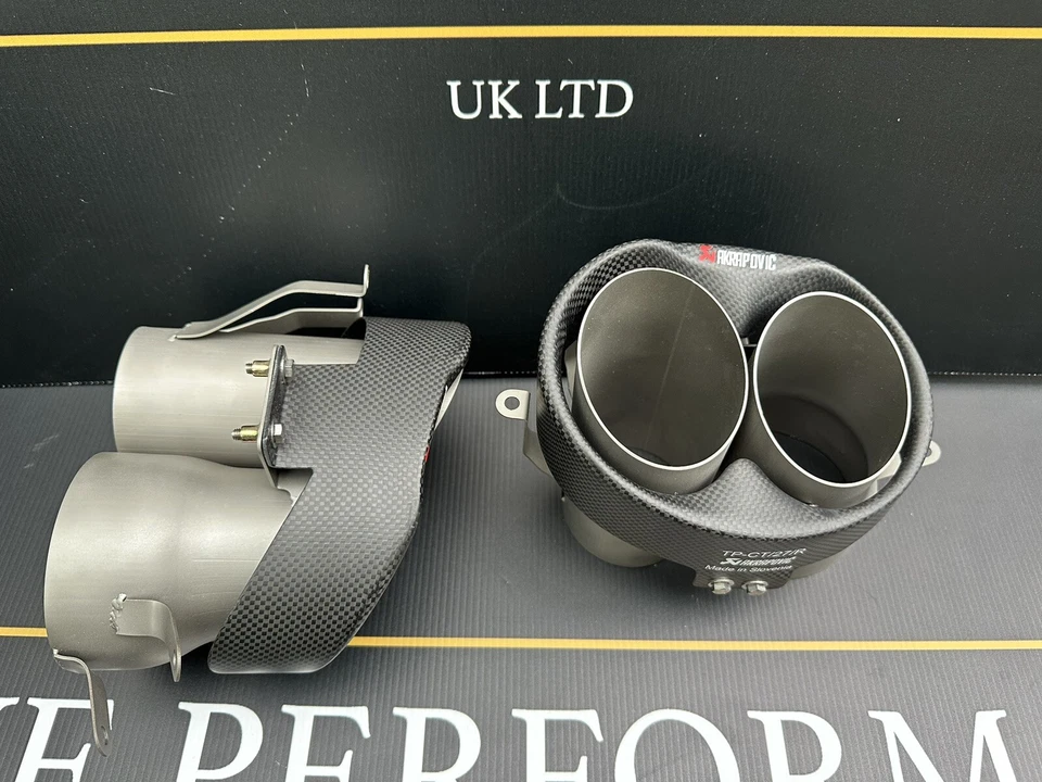 Audi RS3 8Y RS6 C7 C8 304 Edelstahl & Kohlefaser Akrapovic Auspuffblenden - Bild 3 von 4
