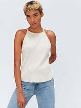 Threads 4 Thought IVORY Women's Elpis Scoop Hem Rib Cami Tank L