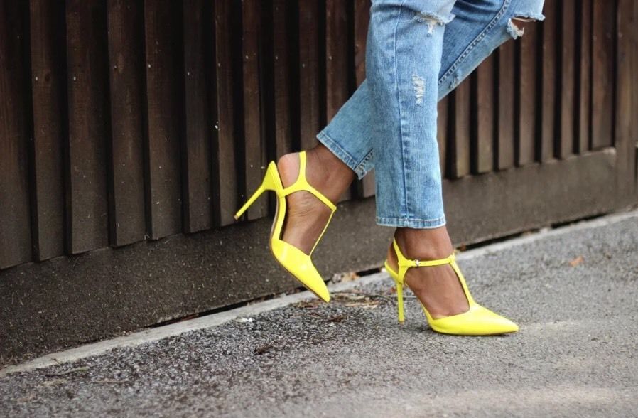 MARNI イエロー ハイヒール 35 ゴールド New with tags ZARA yellow high heel mules with ankle strap