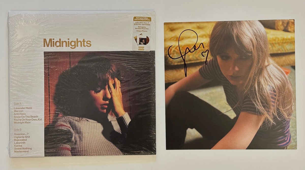 Taylor Swift Midnights サインアートカード入り Taylor Swift Autographed Photo (from Midnights Album) #1
