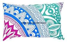 Ombre Mandala Printed Cotton Pillow Case Cover Home Sofa Decor Bed Decorative